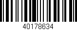 Código de barras (EAN, GTIN, SKU, ISBN): '40178634'
