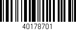 Código de barras (EAN, GTIN, SKU, ISBN): '40178701'
