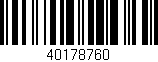 Código de barras (EAN, GTIN, SKU, ISBN): '40178760'