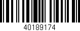Código de barras (EAN, GTIN, SKU, ISBN): '40189174'