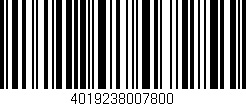 Código de barras (EAN, GTIN, SKU, ISBN): '4019238007800'