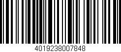 Código de barras (EAN, GTIN, SKU, ISBN): '4019238007848'