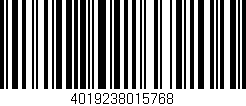 Código de barras (EAN, GTIN, SKU, ISBN): '4019238015768'