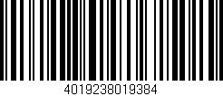 Código de barras (EAN, GTIN, SKU, ISBN): '4019238019384'