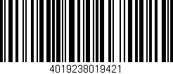 Código de barras (EAN, GTIN, SKU, ISBN): '4019238019421'