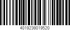 Código de barras (EAN, GTIN, SKU, ISBN): '4019238019520'