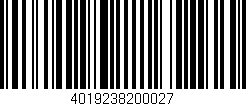 Código de barras (EAN, GTIN, SKU, ISBN): '4019238200027'