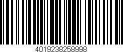 Código de barras (EAN, GTIN, SKU, ISBN): '4019238258998'