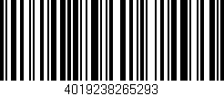 Código de barras (EAN, GTIN, SKU, ISBN): '4019238265293'