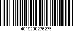 Código de barras (EAN, GTIN, SKU, ISBN): '4019238276275'