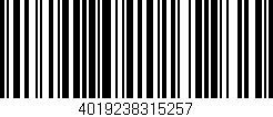 Código de barras (EAN, GTIN, SKU, ISBN): '4019238315257'