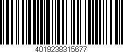 Código de barras (EAN, GTIN, SKU, ISBN): '4019238315677'