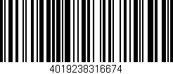 Código de barras (EAN, GTIN, SKU, ISBN): '4019238316674'