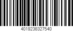 Código de barras (EAN, GTIN, SKU, ISBN): '4019238327540'