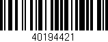 Código de barras (EAN, GTIN, SKU, ISBN): '40194421'