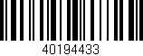 Código de barras (EAN, GTIN, SKU, ISBN): '40194433'