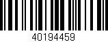 Código de barras (EAN, GTIN, SKU, ISBN): '40194459'