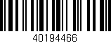 Código de barras (EAN, GTIN, SKU, ISBN): '40194466'