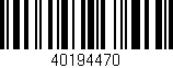 Código de barras (EAN, GTIN, SKU, ISBN): '40194470'