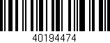 Código de barras (EAN, GTIN, SKU, ISBN): '40194474'