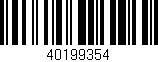 Código de barras (EAN, GTIN, SKU, ISBN): '40199354'
