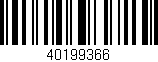 Código de barras (EAN, GTIN, SKU, ISBN): '40199366'