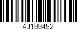 Código de barras (EAN, GTIN, SKU, ISBN): '40199492'