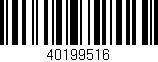 Código de barras (EAN, GTIN, SKU, ISBN): '40199516'