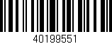 Código de barras (EAN, GTIN, SKU, ISBN): '40199551'