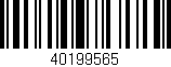 Código de barras (EAN, GTIN, SKU, ISBN): '40199565'