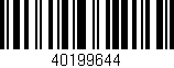 Código de barras (EAN, GTIN, SKU, ISBN): '40199644'