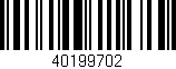 Código de barras (EAN, GTIN, SKU, ISBN): '40199702'