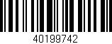 Código de barras (EAN, GTIN, SKU, ISBN): '40199742'