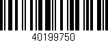 Código de barras (EAN, GTIN, SKU, ISBN): '40199750'