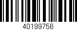Código de barras (EAN, GTIN, SKU, ISBN): '40199756'