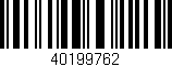 Código de barras (EAN, GTIN, SKU, ISBN): '40199762'