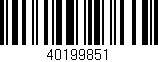 Código de barras (EAN, GTIN, SKU, ISBN): '40199851'