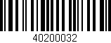 Código de barras (EAN, GTIN, SKU, ISBN): '40200032'