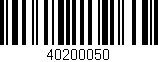 Código de barras (EAN, GTIN, SKU, ISBN): '40200050'