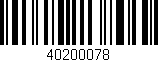 Código de barras (EAN, GTIN, SKU, ISBN): '40200078'