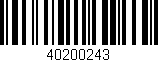 Código de barras (EAN, GTIN, SKU, ISBN): '40200243'
