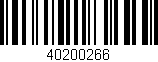 Código de barras (EAN, GTIN, SKU, ISBN): '40200266'