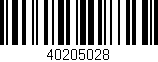 Código de barras (EAN, GTIN, SKU, ISBN): '40205028'