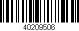 Código de barras (EAN, GTIN, SKU, ISBN): '40209506'