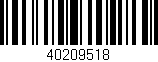 Código de barras (EAN, GTIN, SKU, ISBN): '40209518'