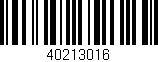 Código de barras (EAN, GTIN, SKU, ISBN): '40213016'