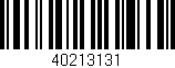 Código de barras (EAN, GTIN, SKU, ISBN): '40213131'