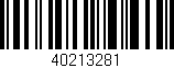 Código de barras (EAN, GTIN, SKU, ISBN): '40213281'