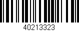 Código de barras (EAN, GTIN, SKU, ISBN): '40213323'