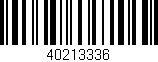 Código de barras (EAN, GTIN, SKU, ISBN): '40213336'